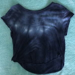 Brandy Melville Tie-dye Soft Top Dark blue/white